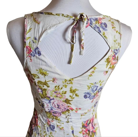 Lauren Conrad LC Floral Print Maxi Long Dress Size 4 Keyhole Back Fairy Feminine - Picture 6 of 16